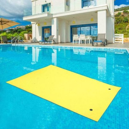 Swimming Pools |  9′ x 6′ 3-Layer Tear-proof Foam Floating Pad Island Water Sports – 9’*6′ Sports & Fitness Swimming Pools