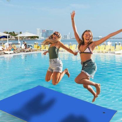 Swimming Pools |  9′ x 6′ 3-Layer Tear-proof Foam Floating Pad Island Water Sports – 9’*6′ Sports & Fitness Swimming Pools