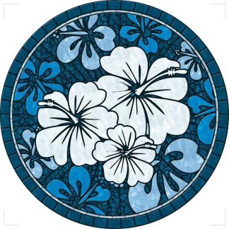 Swimming Pools |  Blue Hawaiian Hibiscus Decorative Pool Mat – Pool Art Sports & Fitness Swimming Pools