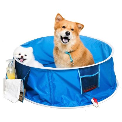 Swimming Pools |  Chester & Beau: 2-in-1 Pop Up 48 x 16.9″ Pet Pool & Bath (Dogs), Large Sports & Fitness Blue