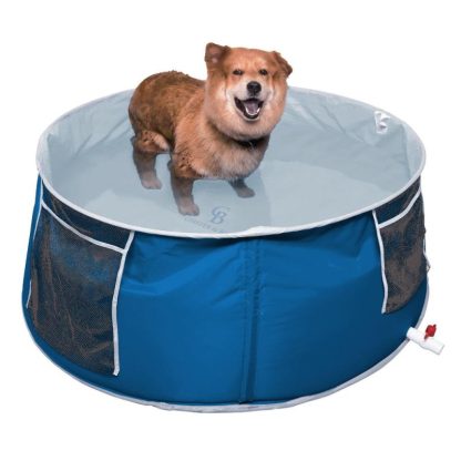 Swimming Pools |  Chester & Beau:2-In-1 Pop Up 35.8 x 13″ Pet Pool & Bath (Dogs), Medium Sports & Fitness Blue