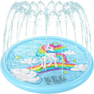 Swimming Pools |  Children’s splash proof mat sprinkler, outdoor water toy inflatable mat, baby swimming pool Sports & Fitness Swimming Pools