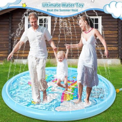 Swimming Pools |  Children’s splash proof mat sprinkler, outdoor water toy inflatable mat, baby swimming pool Sports & Fitness Swimming Pools