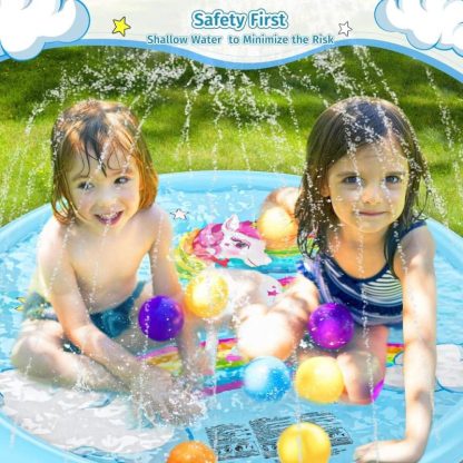 Swimming Pools |  Children’s splash proof mat sprinkler, outdoor water toy inflatable mat, baby swimming pool Sports & Fitness Swimming Pools