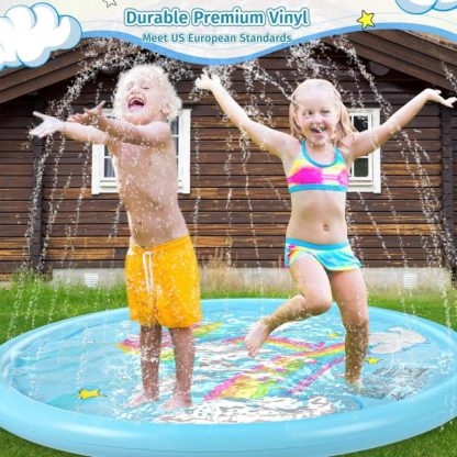 Swimming Pools |  Children’s splash proof mat sprinkler, outdoor water toy inflatable mat, baby swimming pool Sports & Fitness Swimming Pools