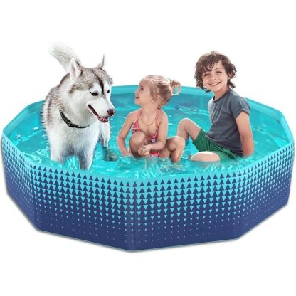 Swimming Pools |  Collapsible Children’s Pet Pool – Hard Plastic Children’s Play Pool for Backyards Sports & Fitness Swimming Pools