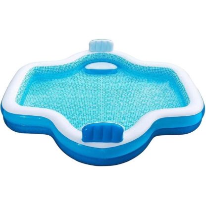 Swimming Pools |  Elegant Family Pool 10 Feet Long 2 Inflatable Seats with Backrests Sports & Fitness Swimming Pools