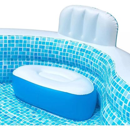 Swimming Pools |  Elegant Family Pool 10 Feet Long 2 Inflatable Seats with Backrests Sports & Fitness Swimming Pools