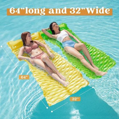 Swimming Pools |  Inflatable Adult Pool Float Raft, Pool Float Mat with Headrest, 2-Piece Sports & Fitness Swimming Pools