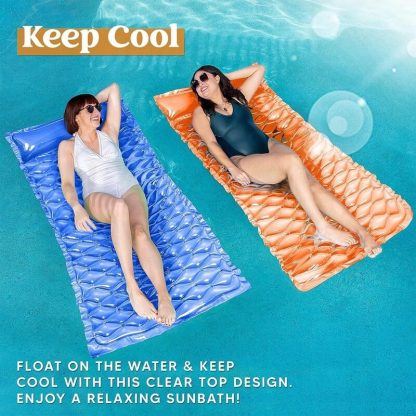 Swimming Pools |  Inflatable Adult Pool Float Raft, Pool Float Mat with Headrest, 2-Piece Sports & Fitness Swimming Pools