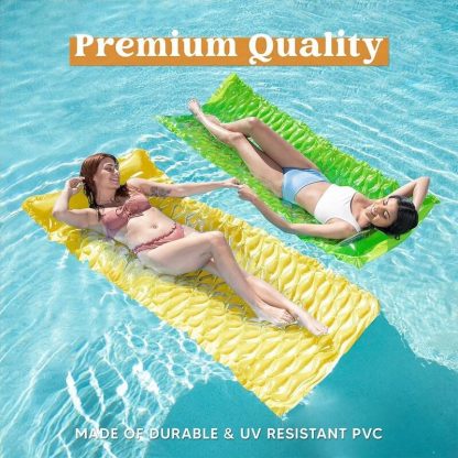 Swimming Pools |  Inflatable Adult Pool Float Raft, Pool Float Mat with Headrest, 2-Piece Sports & Fitness Swimming Pools