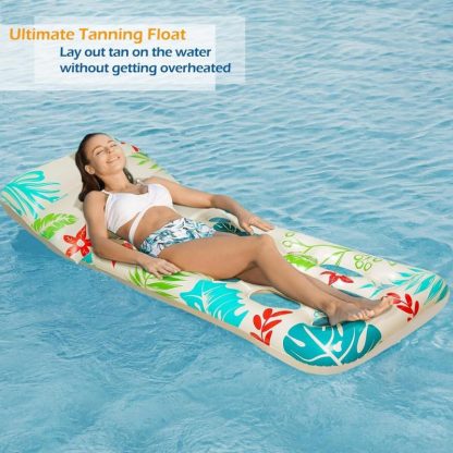 Swimming Pools |  Inflatable Pool Float Adult with Adjustable Backrest Cup Holders Sports & Fitness Swimming Pools