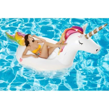 Swimming Pools |  Inflatable Pool Floats, Water Unicorn Pool Float for Swimming Pool Fun for Adults and Kids Sports & Fitness Multicolour