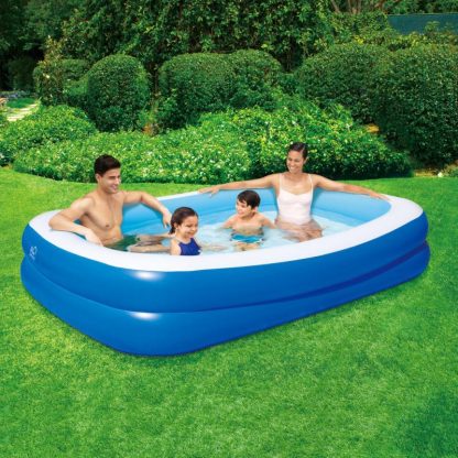 Swimming Pools |  Inflatable Rectangular Family Pool with Cover – One-size Sports & Fitness Swimming Pools