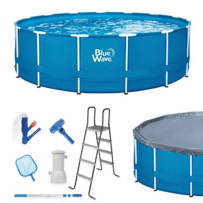 Swimming Pools |  Laguna Round Frame Above Ground Swimming Pool Package Sports & Fitness Swimming Pools