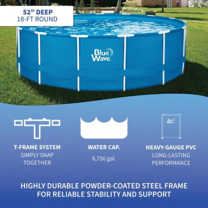 Swimming Pools |  Laguna Round Frame Above Ground Swimming Pool Package Sports & Fitness Swimming Pools