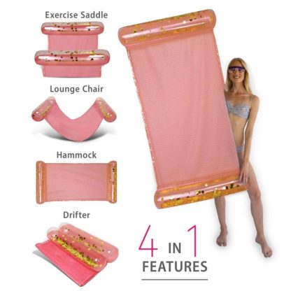 Swimming Pools |  POZA Rose Gold Inflatable Full House Bundle – 7 Pieces Pack – ‎74 x 6 x 6 inches Sports & Fitness Rose Gold