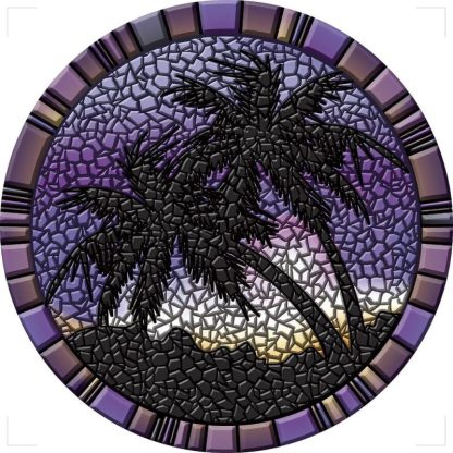 Swimming Pools |  Purple Palm Trees Decorative Pool Mat – Pool Art Sports & Fitness Swimming Pools