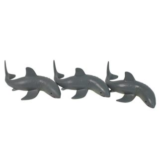 Swimming Pools |  Set of 3 Gray and White Shark Frenzy Swimming Pool Dive Toys – 7″ Sports & Fitness Swimming Pools