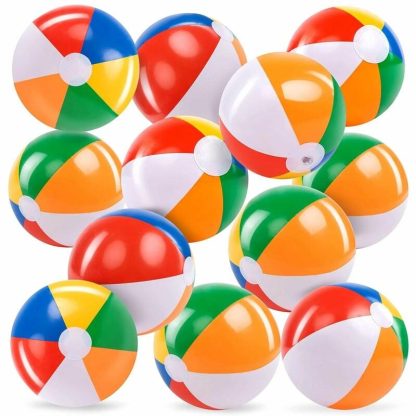 Swimming Pools |  Syncfun 12 Pack 12” Inflatable Beach Balls – 2 x 7 x 9 Sports & Fitness Multi