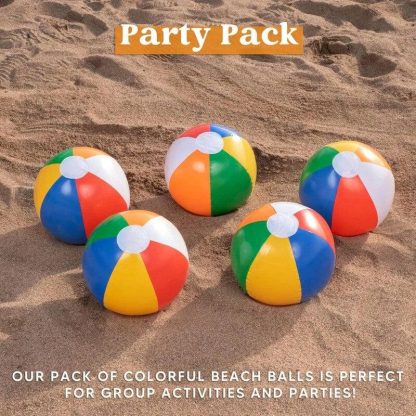 Swimming Pools |  Syncfun 12 Pack 12” Inflatable Beach Balls – 2 x 7 x 9 Sports & Fitness Multi