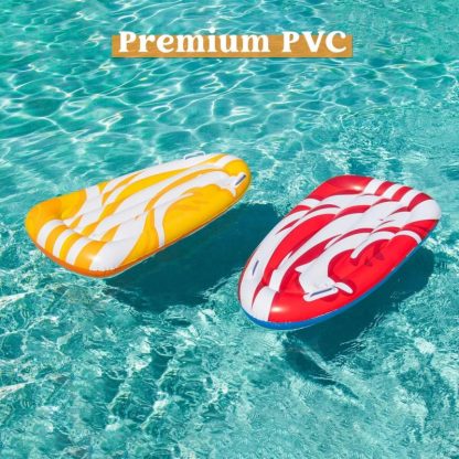 Swimming Pools |  Syncfun 2 Pack Inflatable Boogie Boards with Handles for Water Slides – 3 x 9 x 10 Sports & Fitness Swimming Pools