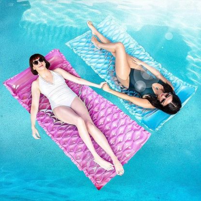 Swimming Pools |  Syncfun 2Pcs Inflatable Floating Mat, Blue, Purple – 3 x 9 x 11 Sports & Fitness Multi