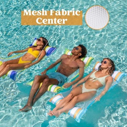 Swimming Pools |  Syncfun 3 Pack Inflatable Pool Float Hammock Lounges – 3 x 11 x 11 Sports & Fitness Multi