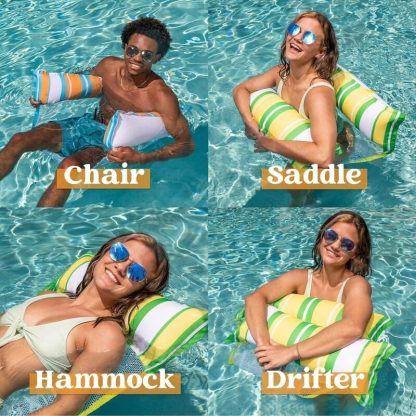 Swimming Pools |  Syncfun 3 Pack Inflatable Pool Float Hammock Lounges – 3 x 11 x 11 Sports & Fitness Multi