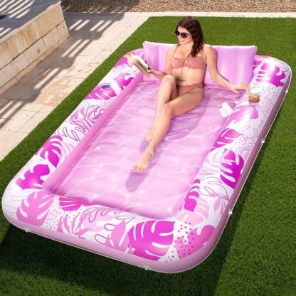 Swimming Pools |  Syncfun 85″ x 57″ Extra Large Suntan Tub Pool Floats Pool Lounger Float, Pink – 5 x 13 x 15 Sports & Fitness Pink