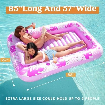 Swimming Pools |  Syncfun 85″ x 57″ Extra Large Suntan Tub Pool Floats Pool Lounger Float, Pink – 5 x 13 x 15 Sports & Fitness Pink