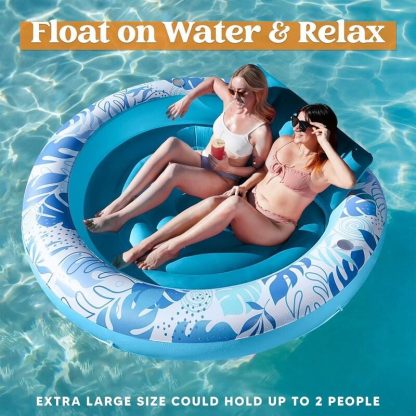 Swimming Pools |  Tanning Pool Lounger Float, Luxury Fabric Large Pool Float Inflatable Lake Float Sports & Fitness Swimming Pools