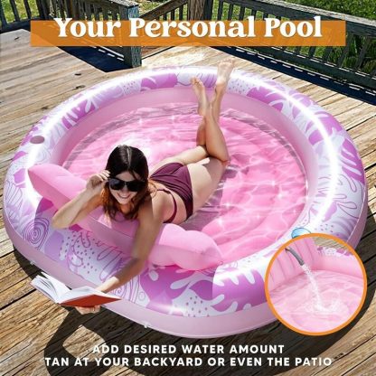 Swimming Pools |  Tanning Pool Lounger Float, Luxury Fabric Large Pool Float Inflatable Lake Float Sports & Fitness Swimming Pools