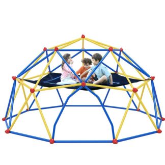 Swing Sets |  10ft Geometric Dome Climber Play Center, Kids Climbing Dome Tower with Hammock, Rust & UV Resistant Steel Supporting 1000 LBS Sports & Fitness Swing Sets