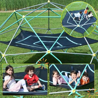 Swing Sets |  10ft Geometric Dome Climber Play Center, Kids Climbing Dome Tower with Hammock, Rust & UV Resistant Steel Supporting 1000 LBS Sports & Fitness Swing Sets