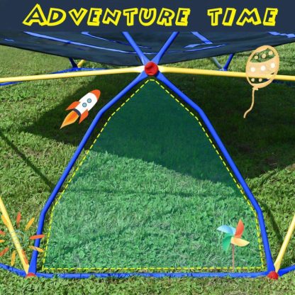 Swing Sets |  10ft Geometric Dome Climber Play Center, Kids Climbing Dome Tower with Hammock, Rust & UV Resistant Steel Supporting 1000 LBS Sports & Fitness Swing Sets