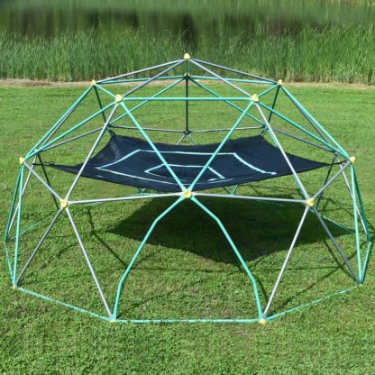 Swing Sets |  10ft Geometric Dome Climber Play Center, Kids Climbing Dome Tower with Hammock, Rust & UV Resistant Steel Supporting 1000 LBS Sports & Fitness Swing Sets