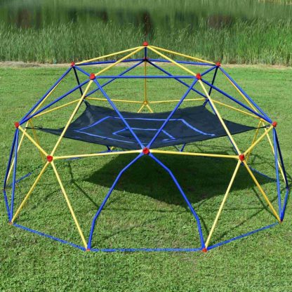 Swing Sets |  10ft Geometric Dome Climber Play Center, Kids Climbing Dome Tower with Hammock, Rust & UV Resistant Steel Supporting 1000 LBS Sports & Fitness Swing Sets