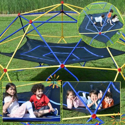 Swing Sets |  10ft Geometric Dome Climber Play Center, Kids Climbing Dome Tower with Hammock, Rust & UV Resistant Steel Supporting 1000 LBS Sports & Fitness Swing Sets