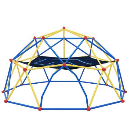 Swing Sets |  10ft Geometric Dome Climber Play Center, Kids Climbing Dome Tower with Hammock, Rust & UV Resistant Steel Supporting 1000 LBS Sports & Fitness Swing Sets