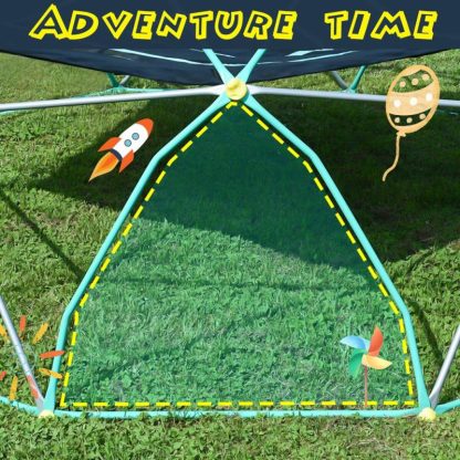 Swing Sets |  12ft Geometric Dome Climber Play Center, Kids Climbing Dome Tower with Hammock, Rust & UV Resistant Steel Supporting 1000 LBS Sports & Fitness Swing Sets