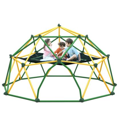 Swing Sets |  13ft Geometric Dome Climber Play Center, Kids Climbing Dome Tower with Hammock, Rust & UV Resistant Steel Supporting 1000 LBS Sports & Fitness Swing Sets