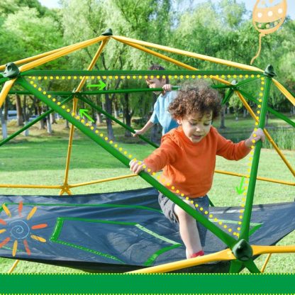 Swing Sets |  13ft Geometric Dome Climber Play Center, Kids Climbing Dome Tower with Hammock, Rust & UV Resistant Steel Supporting 1000 LBS Sports & Fitness Swing Sets