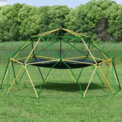 Swing Sets |  13ft Geometric Dome Climber Play Center, Kids Climbing Dome Tower with Hammock, Rust & UV Resistant Steel Supporting 1000 LBS Sports & Fitness Swing Sets