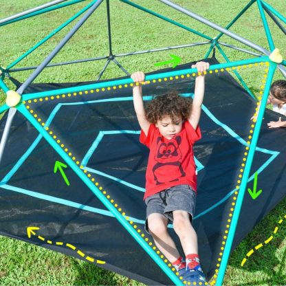 Swing Sets |  13ft Geometric Dome Climber Play Center with Rust & Uv Resistant, Supporting 1000lbs, Kids Jungle Gym Playground Indoor/Outdoor Sports & Fitness Swing Sets