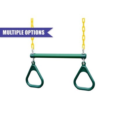 Swing Sets |  17-inch Trapeze Bar with Rings Sports & Fitness Swing Sets