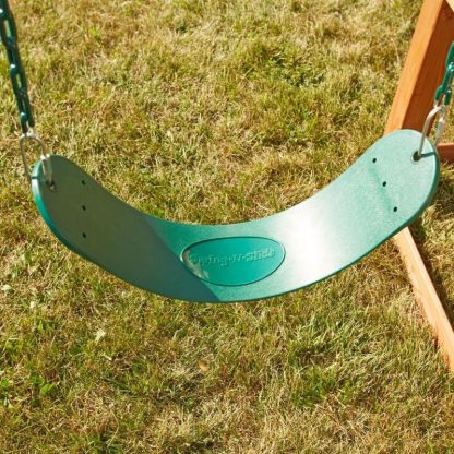 Swing Sets |  2 Green Swing Seats and Ring & Trapeze Bar Combo – 27″ L x 5.5″ W x 60″ H – 27″ L x 5.5″ W x 60″ H Sports & Fitness Swing Sets