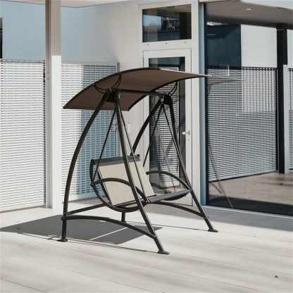 Swing Sets |  2-Seat Patio Swing Chair Porch Swing with Adjustable Canopy Sports & Fitness Swing Sets