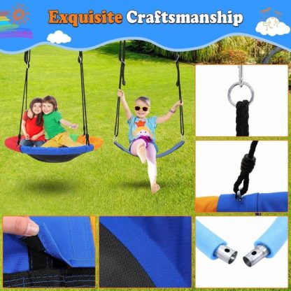 Swing Sets |  32″ Saucer Swing with Stand for Kids Outdoor Sports & Fitness Swing Sets