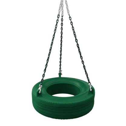 Swing Sets |  360-Degree Turbo Tire Swing with Swivel and Coated Chains – 27″ W x 27″ D x 10″ H Sports & Fitness Swing Sets